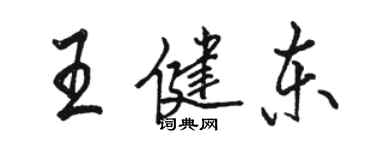 骆恒光王健东行书个性签名怎么写