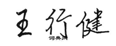 骆恒光王行健行书个性签名怎么写