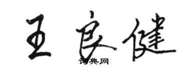 骆恒光王良健行书个性签名怎么写