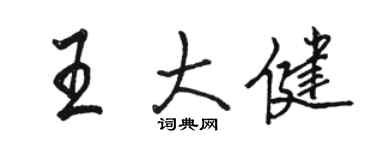 骆恒光王大健行书个性签名怎么写