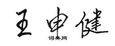 骆恒光王申健行书个性签名怎么写