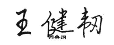 骆恒光王健韧行书个性签名怎么写