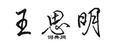 骆恒光王思明行书个性签名怎么写