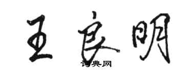 骆恒光王良明行书个性签名怎么写