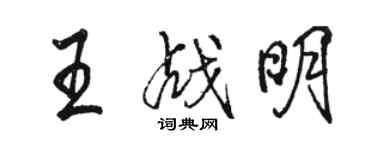 骆恒光王战明行书个性签名怎么写