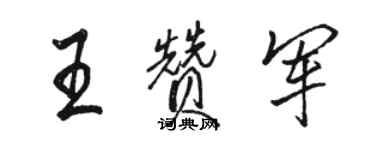 骆恒光王赞军行书个性签名怎么写