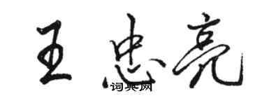 骆恒光王忠亮行书个性签名怎么写
