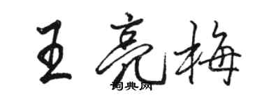 骆恒光王亮梅行书个性签名怎么写