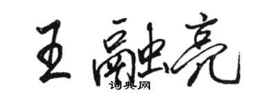 骆恒光王融亮行书个性签名怎么写