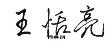 骆恒光王恬亮行书个性签名怎么写