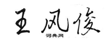 骆恒光王风俊行书个性签名怎么写
