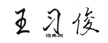 骆恒光王习俊行书个性签名怎么写