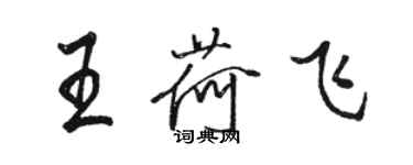 骆恒光王荷飞行书个性签名怎么写