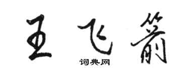 骆恒光王飞箭行书个性签名怎么写
