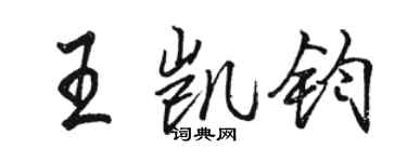 骆恒光王凯钧行书个性签名怎么写