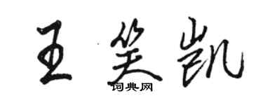 骆恒光王笑凯行书个性签名怎么写