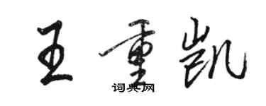 骆恒光王重凯行书个性签名怎么写