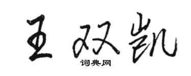 骆恒光王双凯行书个性签名怎么写
