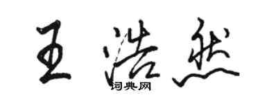 骆恒光王浩然行书个性签名怎么写