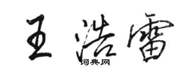骆恒光王浩雷行书个性签名怎么写