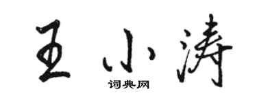 骆恒光王小涛行书个性签名怎么写