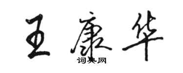 骆恒光王康华行书个性签名怎么写