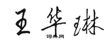 骆恒光王华琳行书个性签名怎么写