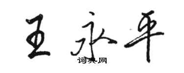 骆恒光王永平行书个性签名怎么写