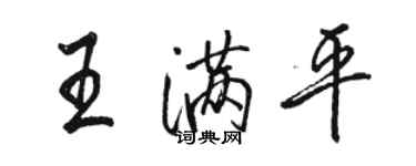 骆恒光王满平行书个性签名怎么写