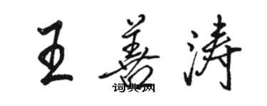 骆恒光王善涛行书个性签名怎么写