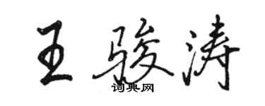 骆恒光王骏涛行书个性签名怎么写