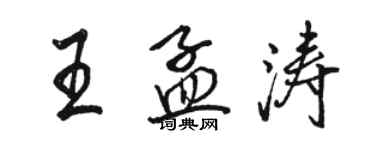 骆恒光王孟涛行书个性签名怎么写