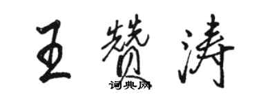 骆恒光王赞涛行书个性签名怎么写