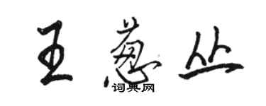 骆恒光王葱丛行书个性签名怎么写