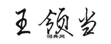 骆恒光王领当行书个性签名怎么写