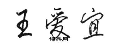 骆恒光王爱宜行书个性签名怎么写