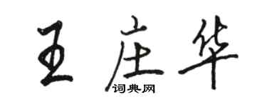 骆恒光王庄华行书个性签名怎么写