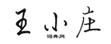 骆恒光王小庄行书个性签名怎么写