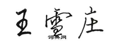 骆恒光王雪庄行书个性签名怎么写