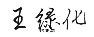 骆恒光王绿化行书个性签名怎么写
