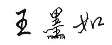 骆恒光王墨如行书个性签名怎么写