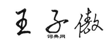 骆恒光王子傲行书个性签名怎么写