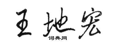 骆恒光王地宏行书个性签名怎么写