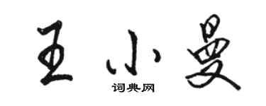 骆恒光王小曼行书个性签名怎么写