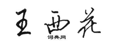 骆恒光王西花行书个性签名怎么写