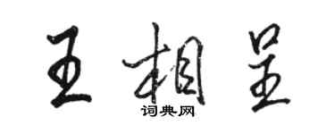 骆恒光王相呈行书个性签名怎么写