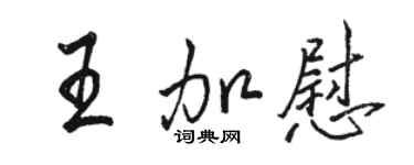骆恒光王加慰行书个性签名怎么写