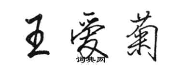 骆恒光王爱菊行书个性签名怎么写