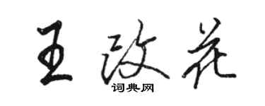 骆恒光王改花行书个性签名怎么写