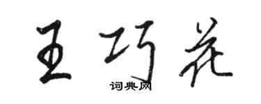 骆恒光王巧花行书个性签名怎么写